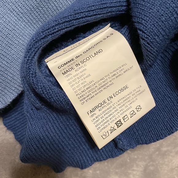 Comme des Garçons Shirt Split Blue Cardigan - Picture 9 of 9